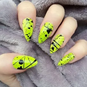 unghie fluo gialle