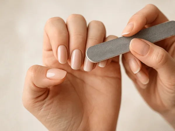 Lima le unghie per ridurre lo spessore del gel